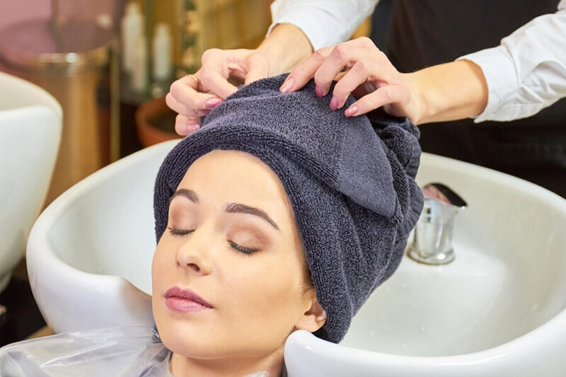 Manufacture Quality Black Bleach Proof Salon Towels