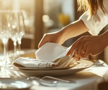 White napkins